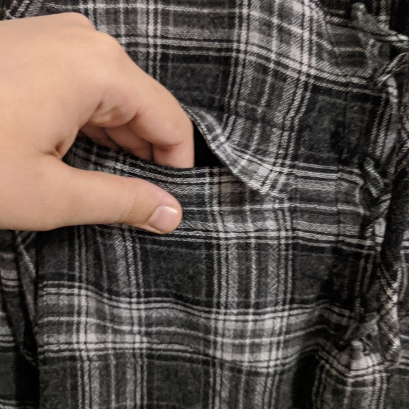 Madewell Terrace Wool-Blend Lace-Up Plaid Shirt XS - Picture 2 of 5